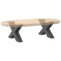vidaXL Nohy konferenčného stolíka v tvare X, 2 ks, antracitové, 60 x (30-31) cm, oceľ