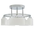 vidaXL Stropná lampa s elipsovými tienidlami na 5 žiaroviek E14, 200 W