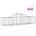 vidaXL Oblúkový gabionový kôš 18 ks 200x50x40/60 cm pozinkované železo