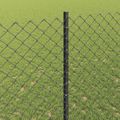 vidaXL Sieťový plot s stĺpom 10 x 1,4 m PVC potiahnutá oceľ Sivá