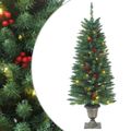 vidaXL Umelé vianočné stromčeky 2 ks 100 LED zelené 120 cm