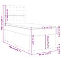 vidaXL Boxspring posteľ s matracom sivá 80x200 cm umelá koža