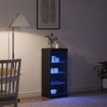 vidaXL LED komoda Čierny dub 41 x 37 x 100 cm Kompozitné drevo