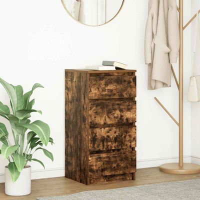 vidaXL Komoda dymový dub 37,5x35x76 cm spracované drevo
