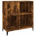 vidaXL Skrinka na platne dymový dub 84,5x38x48 cm kompozitné drevo