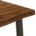 vidaXL 120 x 70 x 75 cm Pevné akáciové drevo Prírodná a kávová