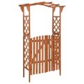 vidaXL Pergola s bránkou 116x40x204 cm masívne jedľové drevo