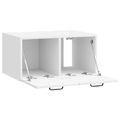 vidaXL Nástenná TV skrinka Biela s vysokým leskom 59,5 x 41 x 30 cm