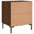 vidaXL Nočné stolíky 2 ks hnedý dub 40x35x47,5 cm kompozitné drevo