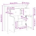 vidaXL Komoda 70x35x80 cm borovicový masív