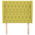 vidaXL Čelo postele so záhybmi zelené 93 x 23 x 118/128 cm látka