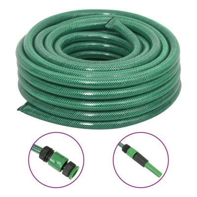 vidaXL Záhradná hadica so sadou armatúr, zelená 0,75" 20 m, PVC
