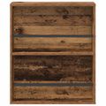 vidaXL Regál na časopisy Staré drevo 60 x 12 x 70 cm Kompozitné drevo