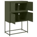 vidaXL Komoda olivovozelená 68,5x38,5x107 cm oceľ