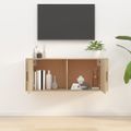 vidaXL Nástenná TV skrinka dub sonoma 100x34,5x40 cm