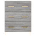 vidaXL Vysoká skrinka sivý dub sonoma 69,5x34x180 cm spracované drevo