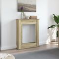 vidaXL Obloženie krbu dub sonoma 75x20x87,5 cm kompozitné drevo