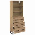 vidaXL Highboard 2 ks Remeselný dub 69,5 x 34 x 180 cm