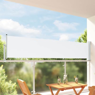 vidaXL Bočný markíz 60 x 300 cm Obdĺžnikový Biela