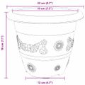 vidaXL Kulatý kvetináč 6 ks Tehlovo červená Ø 22 x 18 cm Plast