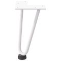 vidaXL Nohy do vlasov pre konferenčný stolík 4 ks, biele 20 cm, masívna oceľ