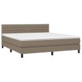 vidaXL Posteľný rám boxspring s matracom sivohned 180x200 cm látka