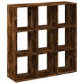vidaXL Rozdeľovacia knižnica dymový dub 102x29x103,5 cm kompoz. drevo