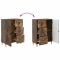 vidaXL Servírovacia skriňa so zásuvkou Dymový dub 66 x 34,5 x 90 cm