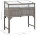 vidaXL Vyvýšený záhon so skleníkom 110x54x120 cm masívne jedľové drevo