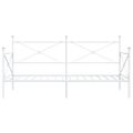 VidaXL Denná posteľ bez matraca Biela 100x200 cm Oceľ