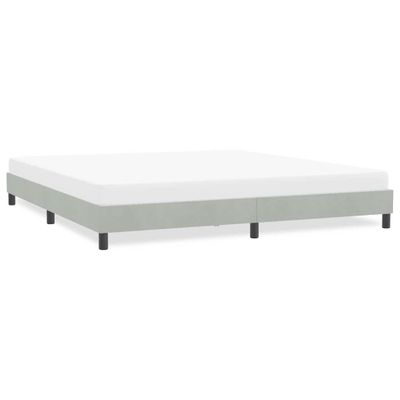 vidaXL Rám postele bez matraca Svetlosivá 180x220 cm Zamat