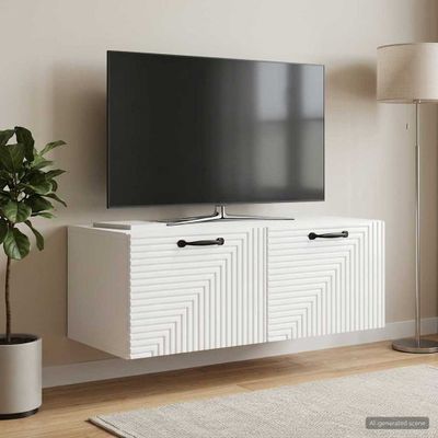 vidaXL Nástenná TV skrinka Biela s vysokým leskom 78,5 x 41 x 30 cm