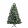 vidaXL Umelý Sklápací Vianočný Stromček Zelená 270 cm PVC a kov