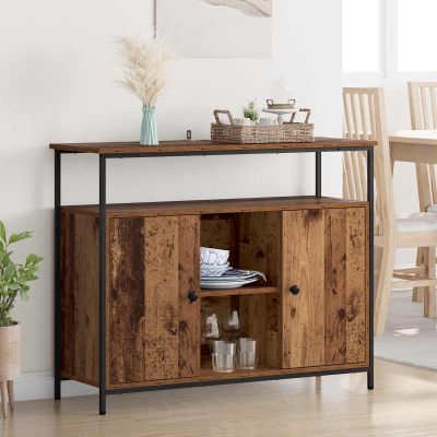 vidaXL Servírovacia skriňa Staré drevo 100 x 35 x 80 cm