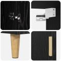 vidaXL Highboard Čierny dub 69,5 x 32,5 x 180 cm Kompozitné drevo