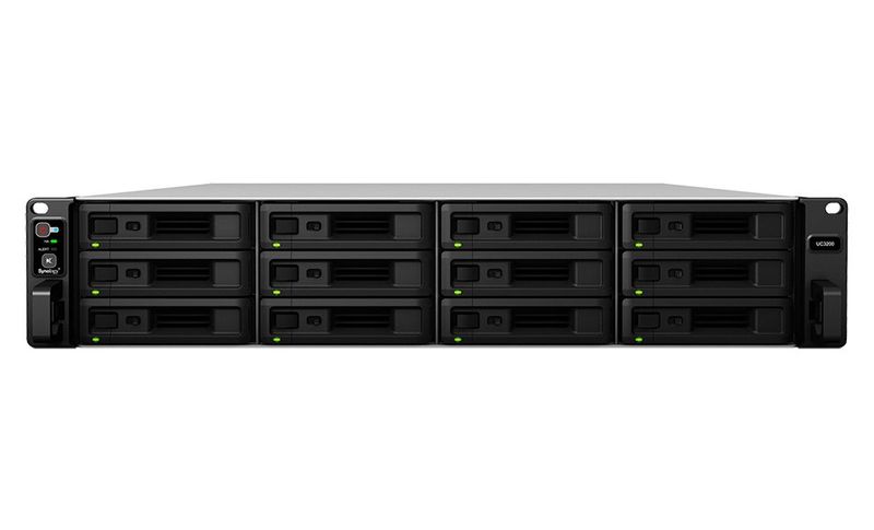 Synology UC3200 Rack stanica Sieťové úložisko NAS, 2x Xeon Silver D-1521, 16GB (2x 8GB ECC RAM), 12x SAS HDD/SSD, 2x 10Gb LAN, 4x 1Gb LAN, 2U