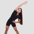 Dámske tričko Cropped Ignite Black - GymBeam, veľkosť XS, veľkosť oblečenia XS