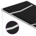 vidaXL Automatická markíza s LED a senzorom vetra 3x2,5 m antracitová