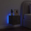 vidaXL TV nástenná skrinka s LED svetlami betónovo sivá 30,5x35x30 cm