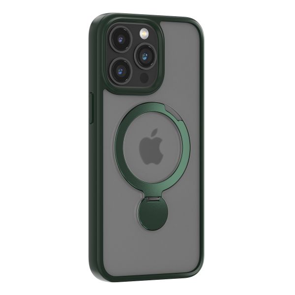 Puzdro Comma Joy Shark Mag pre iPhone 15 Plus tmavozelená