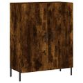 vidaXL Vysoká skrinka dymový dub 69,5x34x180 cm spracované drevo