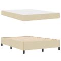 vidaXL Posteľ s pružinovým rámom Krémová 140 x 190 cm látka