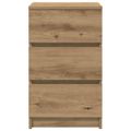 vidaXL Nočné skrinky s 3 zásuvkami 2 ks dub artisan 39x35x65 cm