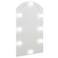vidaXL Zrkadlo s LED svetlami 70x40 cm sklenené oblúkové