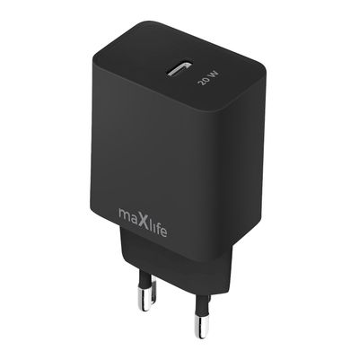 Nabíjačka Maxlife MXTC-13-20C PD QC 1x USB-C 20W čierna