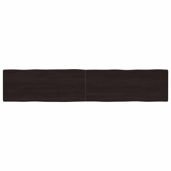 vidaXL Stolová doska tmavohnedá 200x40x(2-4)cm ošetrený masív hrany