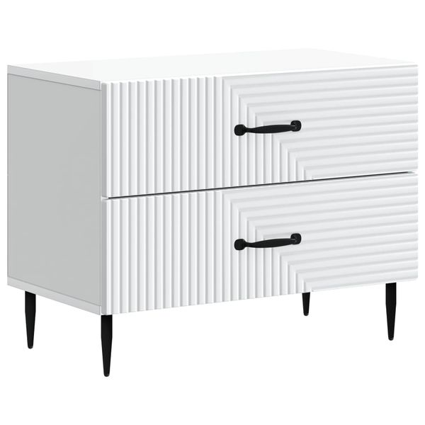 vidaXL Nočný stolík Biela 62 x 34,5 x 47,5 cm Kompozitné drevo