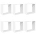 vidaXL Nástenné police 6 ks biele 30x15x30 cm