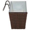 vidaXL Zábradlie 2 ks Hnedá 50 x 17 x 17 cm Kov