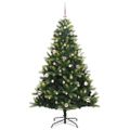 vidaXL Umelý vianočný stromček s kĺbmi 150 LED Zelená 150 cm PVC a PE